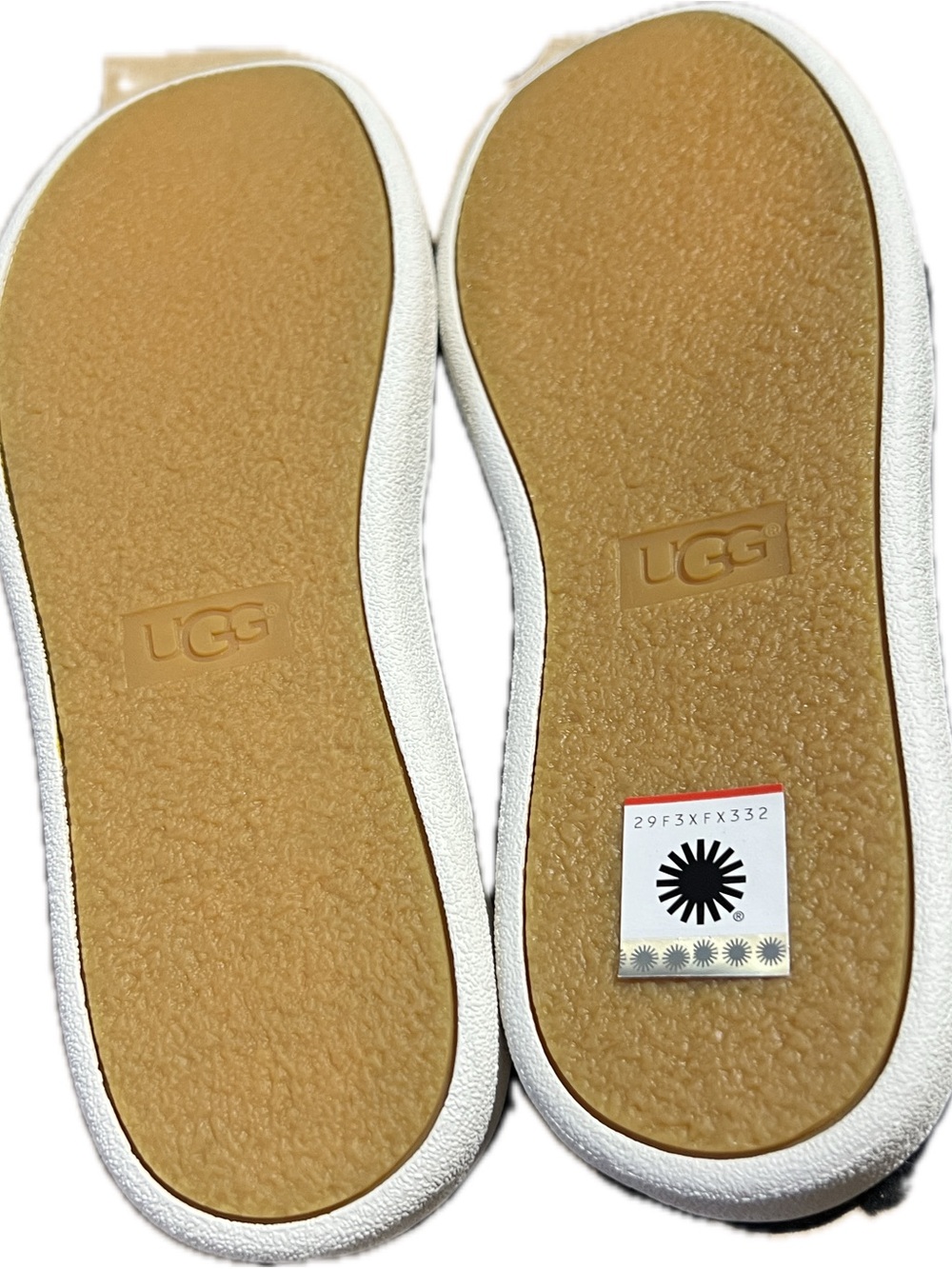 UGG Black Fuzzy Slip-On Sneakers with White Sole - Picture 5 of 5